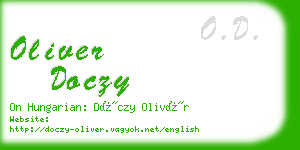 oliver doczy business card